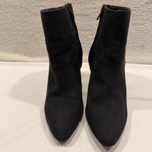 Women's Black Pointed-Toe Ankle Booties - Sleek Side-Zip